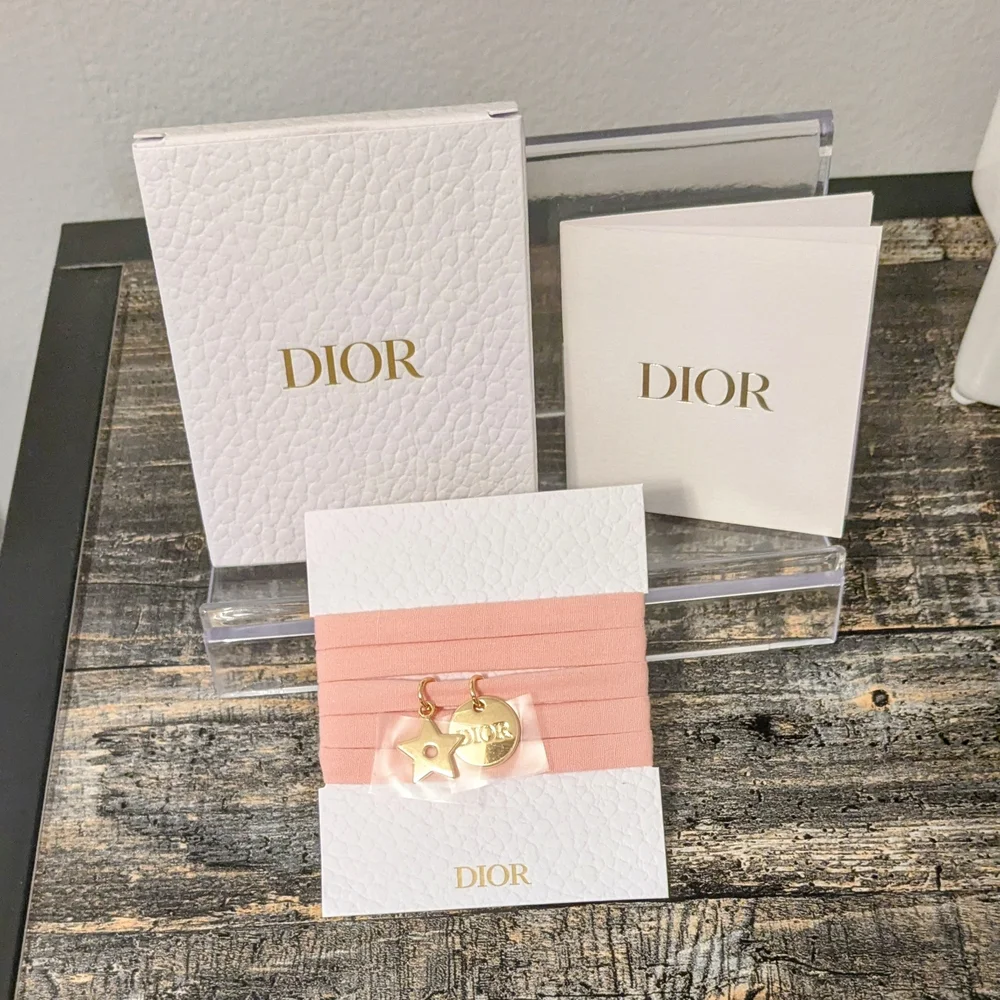 Dior Gold and Pink Bracelet With Charms. - Picture 1 of 4
